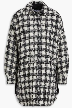 IRO Karierte Jacke aus Bouclé-Tweed aus einer Lametta-Wollmischung - - FR 42