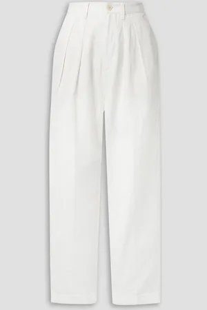 ALEX MILL Bundfaltenhose aus einer Mischung aus Leinen, Tencel™ und Baumwolle - Weiß - US 12