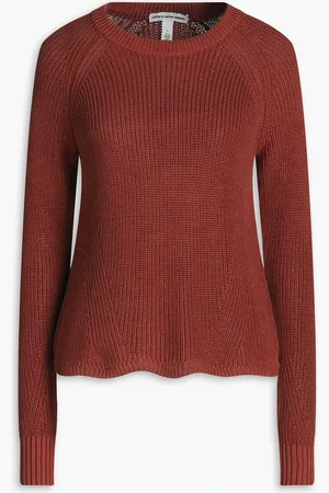 AUTUMN CASHMERE Gerippter Pullover aus Baumwolle - Rot - S