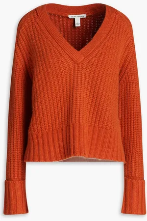 AUTUMN CASHMERE Pullover mit Zopfstrickmuster - Braun - S