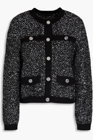 Maje Cardigan aus Tweed mit Pailletten - - 1