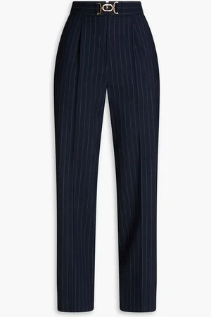 Sandro Karottenhose aus Twill mit Nadelstreifen - Blau - FR 40