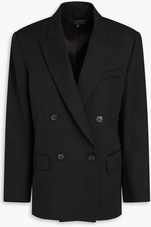 NILI LOTAN Pimpton doppelreihiger Blazer aus Grain de Poudre aus Wolle - - US 4