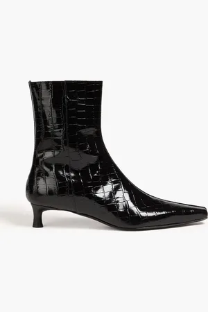 By Malene Birger Micella Ankle Boots aus Leder mit Krokodileffekt - - EU 36