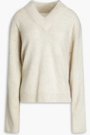 Loulou Studio Pullover aus einer Wollmischung mit Stickereien - Grau - L