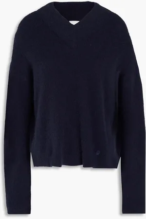 Loulou Studio Pullover aus einer Wollmischung mit Stickereien - Blau - XL