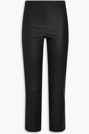 By Malene Birger Florentina Cropped Hose mit schmalem Bein aus Stretch-Leder - - DE 42