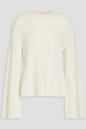Loulou Studio Gerippter Pullover aus Kaschmir - Weiß - L