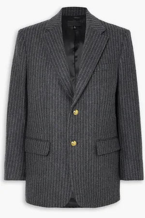 NILI LOTAN Paul Blazer aus Wolle mit Nadelstreifen - Grau - US 4