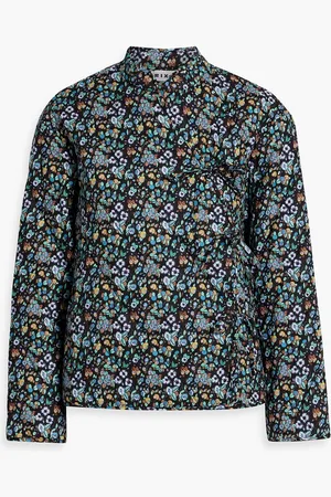 RIXO London Rhae gesteppte Jacke aus Baumwolle mit floralem Print - - UK 12