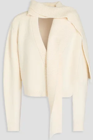 ALICE+OLIVIA Alice Olivia - Cropped Strickcardigan - Weiß - L