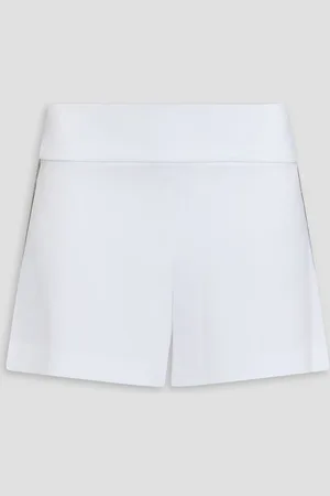 ALICE+OLIVIA Alice Olivia - Donald Shorts aus Crêpe-Satin mit Kristallverzierung - - US 2