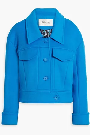 Diane von Furstenberg Dixon wool-felt jacket - Blau - M