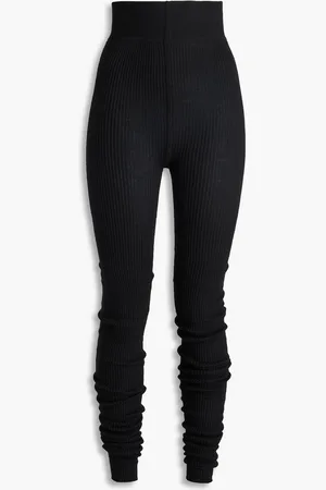 Rick Owens Leggings aus einer gerippten Kaschmirmischung - - S
