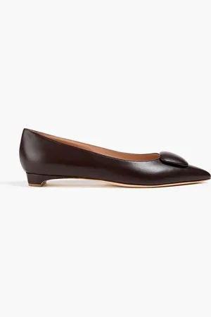 Rupert Sanderson Bedfa flache Schuhe mit spitzer Kappe aus Leder mit Verzierung - Braun - EU 38