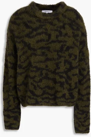 Frame Pullover aus Jacquard-Strick - Grün - XS