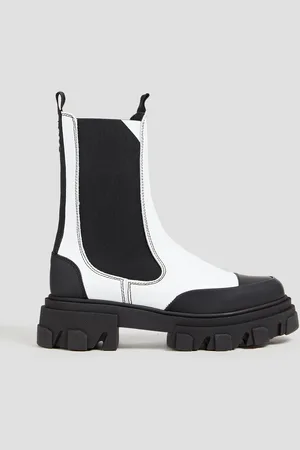 Ganni Chelsea-Boots aus Gummi und Leder - - EU 38