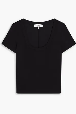 Frame T-Shirt aus Stretch-Jersey aus einer gerippten Modalmischung - - XL