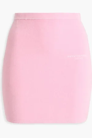 Alexander Wang Minirock aus Chenille aus einer Baumwollmischung mit Logoprint - Pink - XS