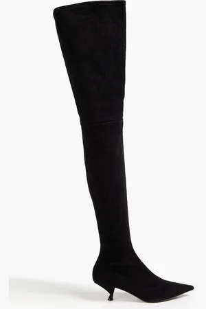 Sergio Rossi Overknees aus Stretch-Veloursleder - - EU 34.5