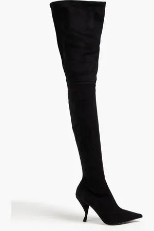 Sergio Rossi Overknees aus Stretch-Veloursleder - - EU 36