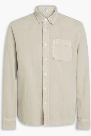 James Perse Hemd aus Twill aus einer Baumwoll-Leinenmischung - Grau - 5