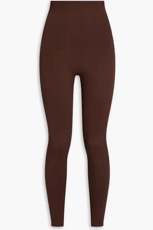 Rick Owens Cropped Leggings aus Piqué - Braun - L