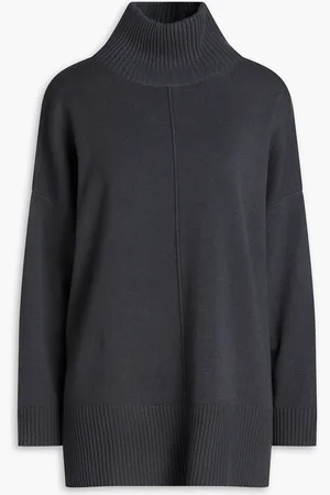 N.PEAL Oversized-Rollkragenpullover aus Kaschmir - Grau - S