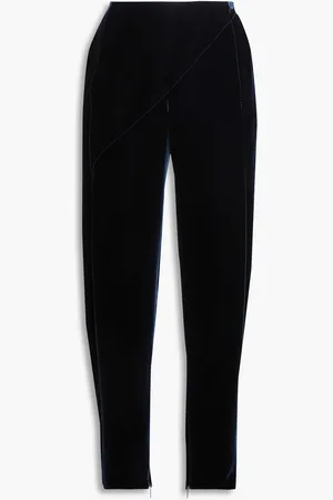 Giorgio Armani Karottenhose aus Samt mit Wickeleffekt - Blau - IT 42