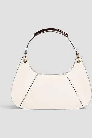 Alberta Ferretti Schultertasche aus Leder - Weiß - OneSize