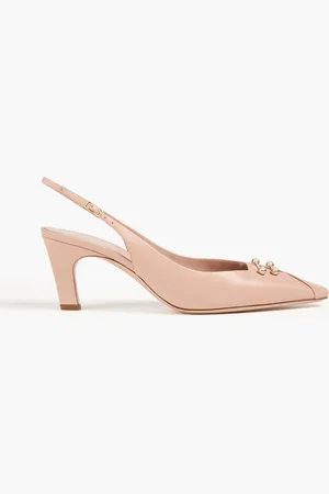 Giorgio Armani Slingback-Pumps aus Leder mit Verzierung - Pink - EU 38