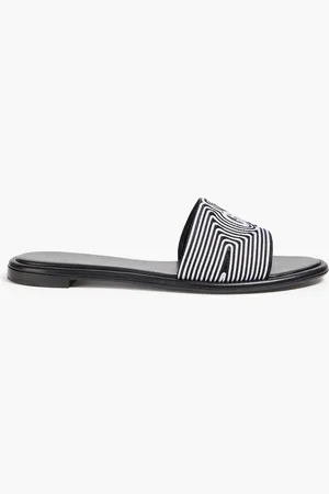 Giorgio Armani Pantoletten aus Satin mit Stickereien - - EU 39