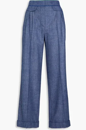 Giorgio Armani Hose mit weitem Bein aus Twill aus einer Wollmischung - - IT 48