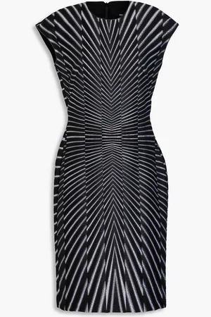 Giorgio Armani Gestreiftes Kleid aus Metallic-Jacquard - - IT 40