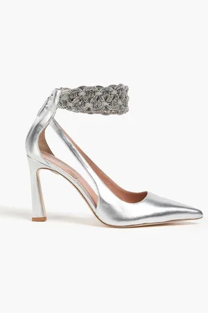 Alberta Ferretti Pumps aus Metallic-Leder mit Kristallverzierung - Metallic - EU 37.5