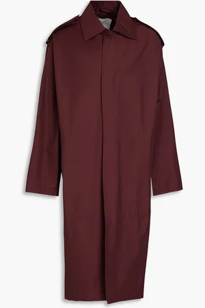 STUDIO NICHOLSON Marques Mantel aus Twill aus einer Baumwollmischung - Burgunderrot - S
