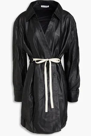 Acne Studios Mini-Wickelkleid aus Leder - - DE 36