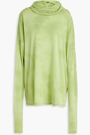 Acne Studios Rollkragenoberteil aus Jersey aus einer Lyocell-Baumwollmischung mit Batikmuster - Grün - XS
