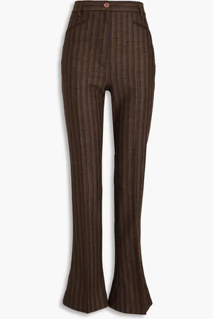 Acne Studios Schlaghose aus Twill aus einer Woll-Baumwollmischung mit Streifen - - DE 34