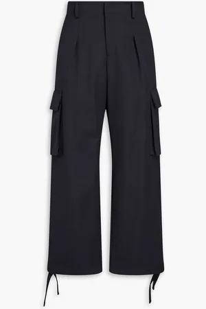 LE 17 SEPTEMBRE Cargohose aus Twill aus einer Wollmischung mit Falten - Blau - IT 48
