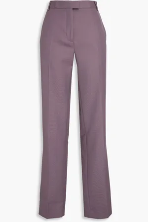 Acne Studios Hose mit geradem Bein aus Grain de Poudre mit Falten - Lila - DE 36