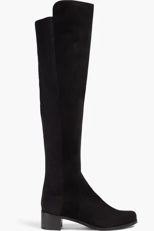 Stuart Weitzman Reserve Overknees aus Veloursleder - - EU 35.5