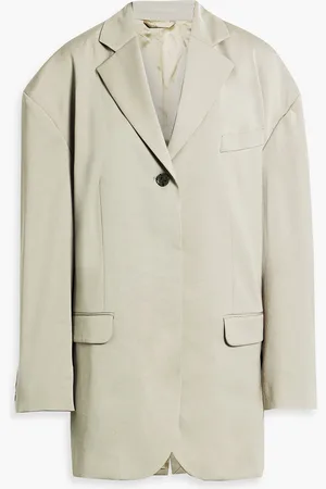 Acne Studios Oversized-Blazer aus Satin mit Bindedetail - Grün - DE 34