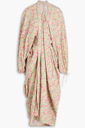 Acne Studios Drapiertes Maxikleid aus Webstoff mit floralem Print - Pink - DE 34