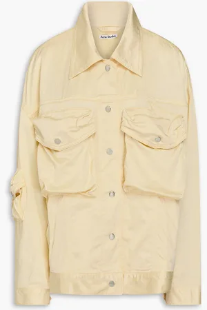 Acne Studios Jacke aus glänzendem Twill - Gelb - DE 34