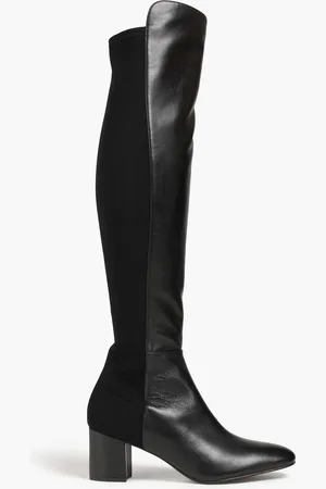 Stuart Weitzman Gillian 60 Overknees aus Leder und Microstretch - - EU 38.5