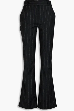 Acne Studios Schlaghose aus Tweed aus einer Wollmischung mit Fischgratmuster und Nadelstreifen - - DE 36