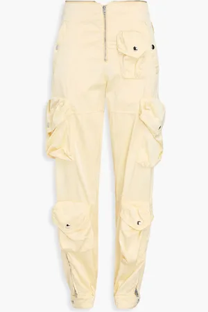 Acne Studios Cargohose aus glänzendem Twill - Gelb - DE 34