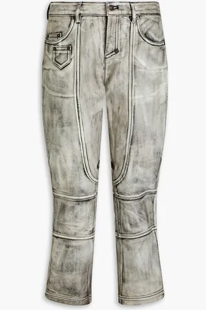 Acne Studios Cropped Hose mit schmalem Bein aus Leder - - DE 36