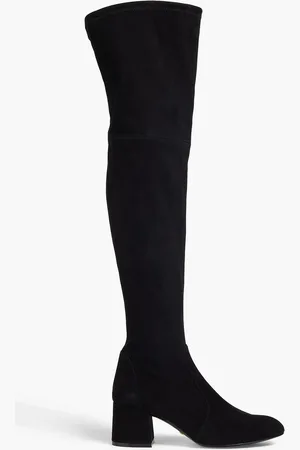 Stuart Weitzman Flareland Overknees aus Veloursleder - - EU 39